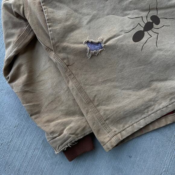 Vintage Y2K Carhartt YOUTH brown chore work wear jacket - Picture 7 of 8